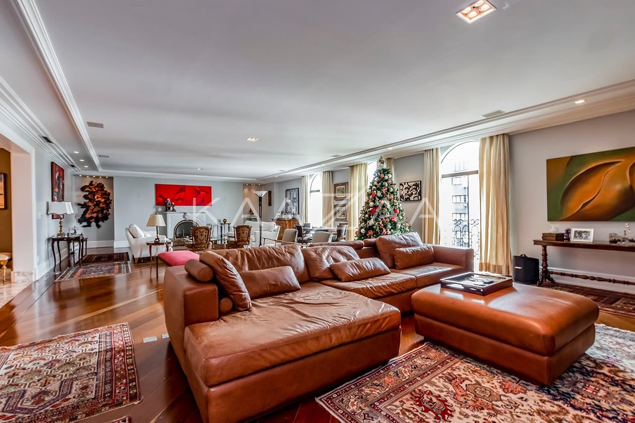 Um living amplo e bem arejado, perfeito para receber. Apartamento no Jardim Paulista. - Foto 5