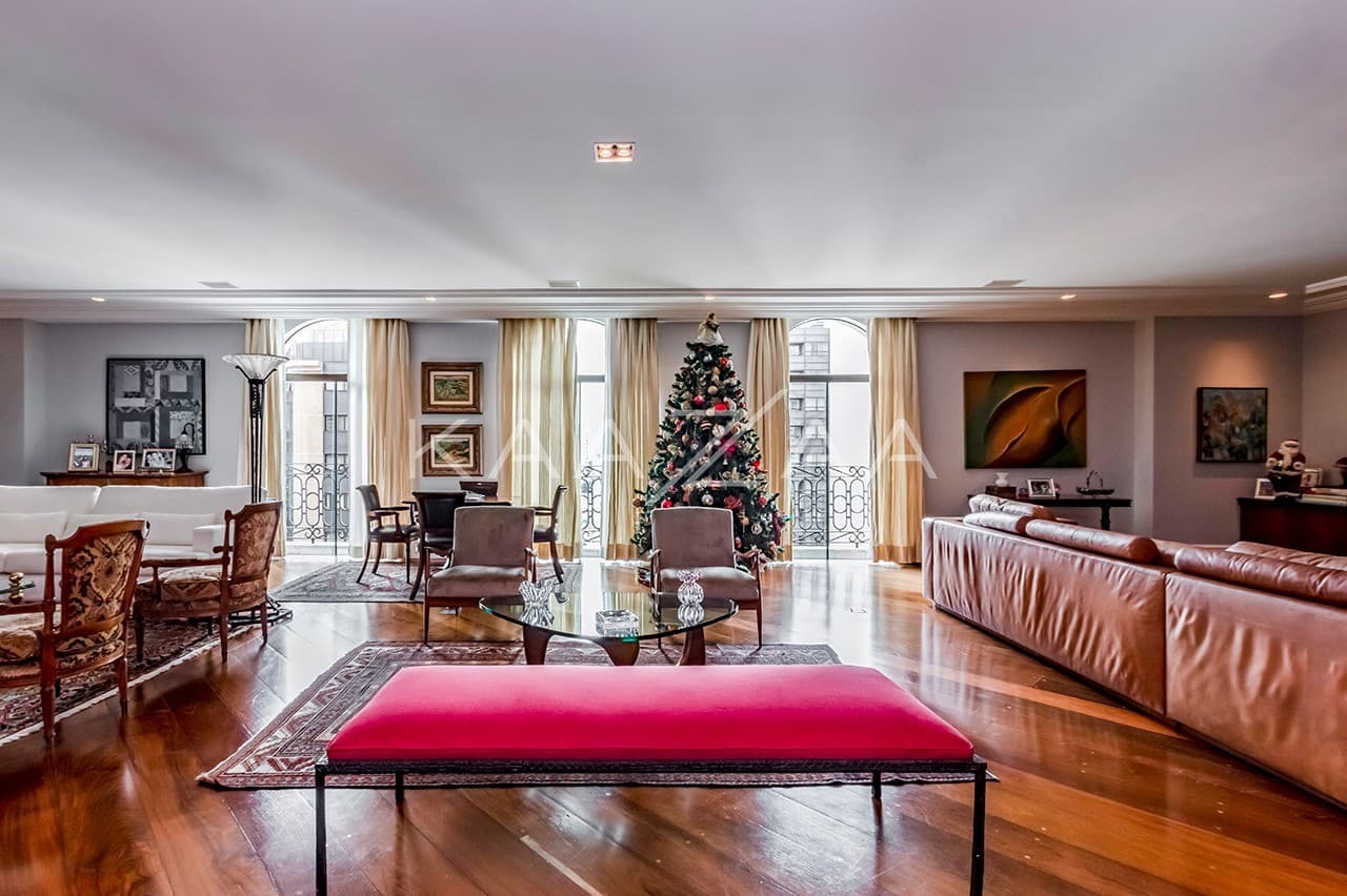 Um living amplo e bem arejado, perfeito para receber. Apartamento no Jardim Paulista. - Foto 4