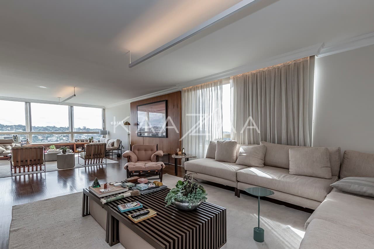 Ambientes amplos e iluminados, com vista panorâmica. Apartamento no Jardim Europa. - Foto 6