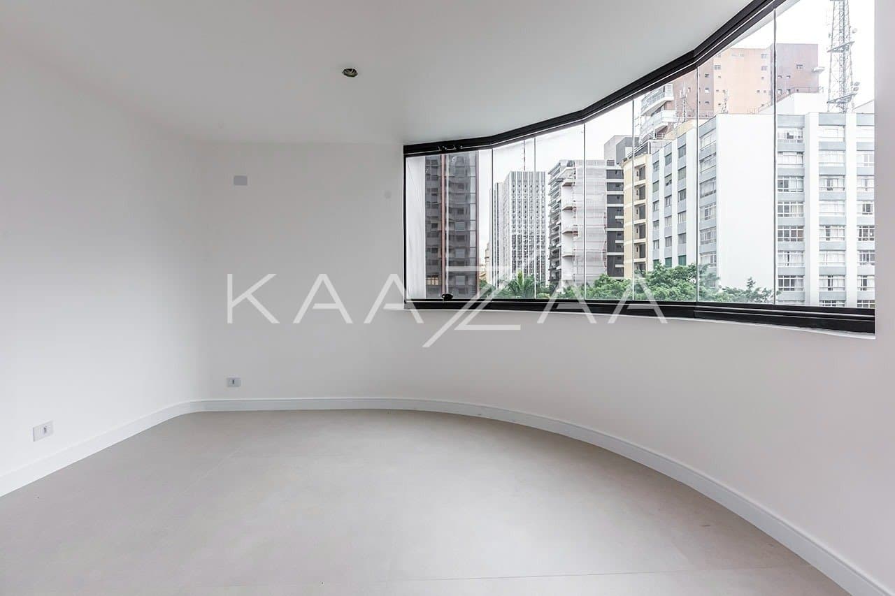 Espaços clean trazem paz para relaxar neste apartamento delicioso no Jardim Paulista. - Foto 3