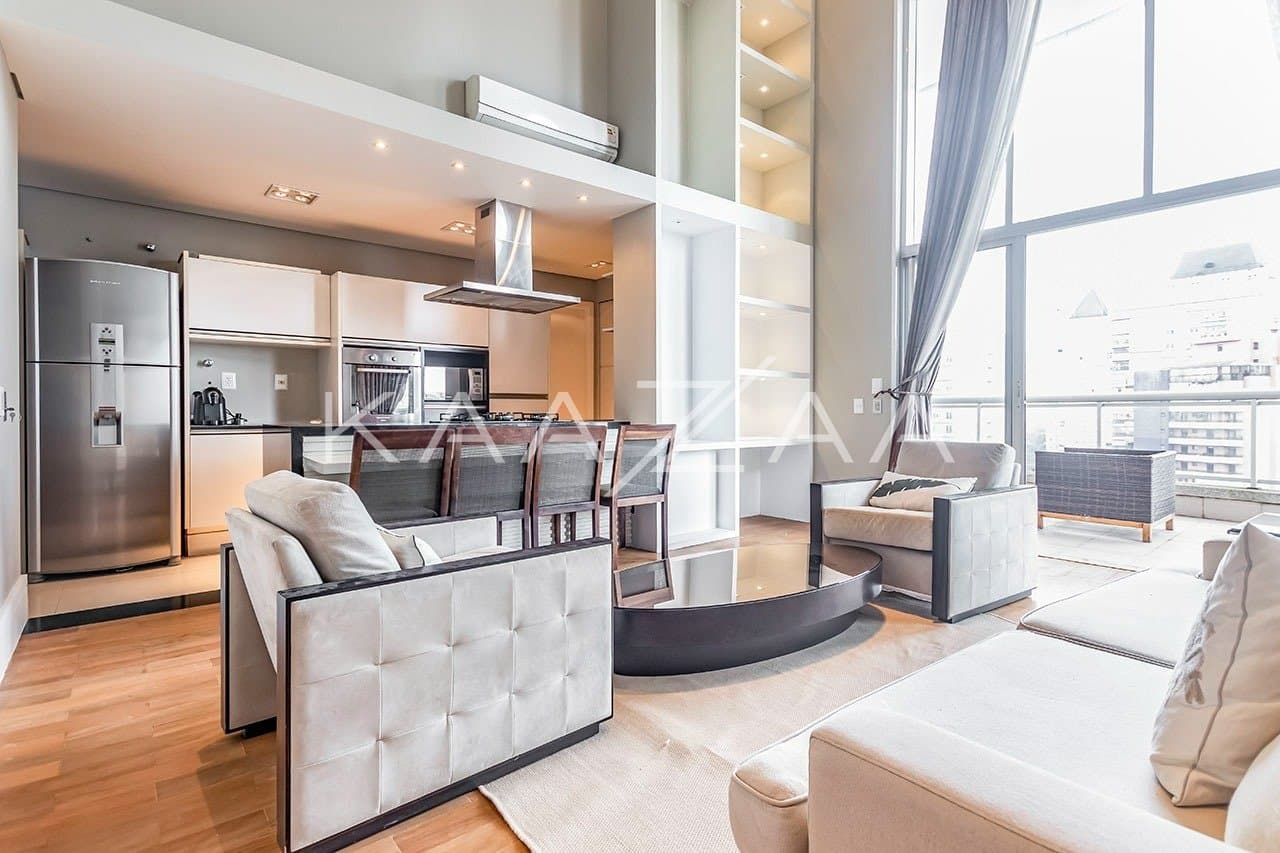 Todo mobiliado, um espetáculo em elegância. Apartamento em prédio com lazer completo na Vila Nova Conceição. - Foto 1