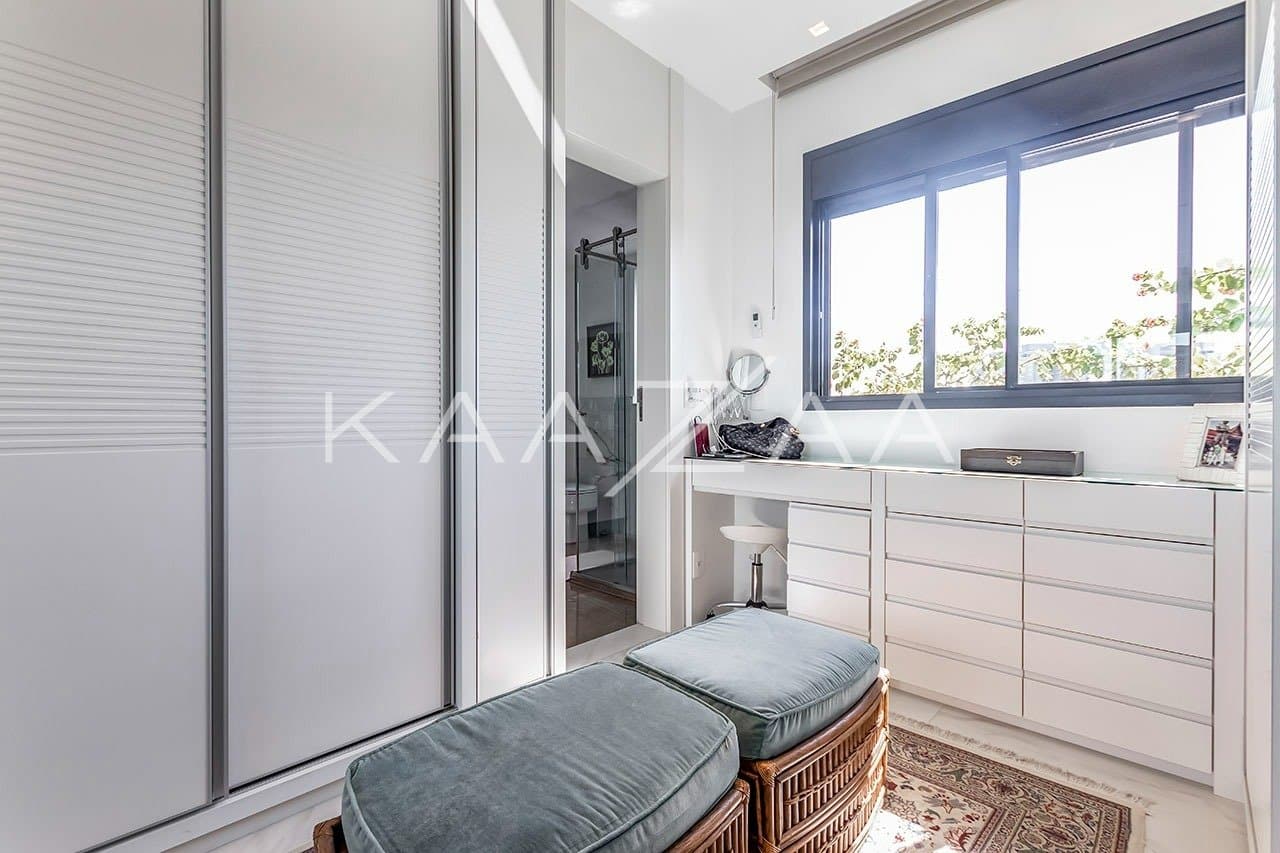 Clima acolhedor e elegante. Apartamento com vista maravilhosa em Moema. - Foto 17