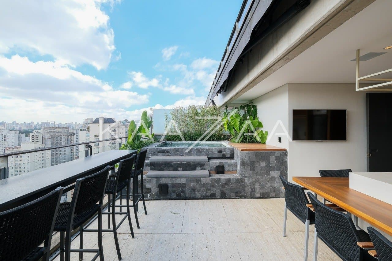 Fantástica cobertura na Vila Nova Conceição, com vista aberta e terraço delicioso. - Foto 3