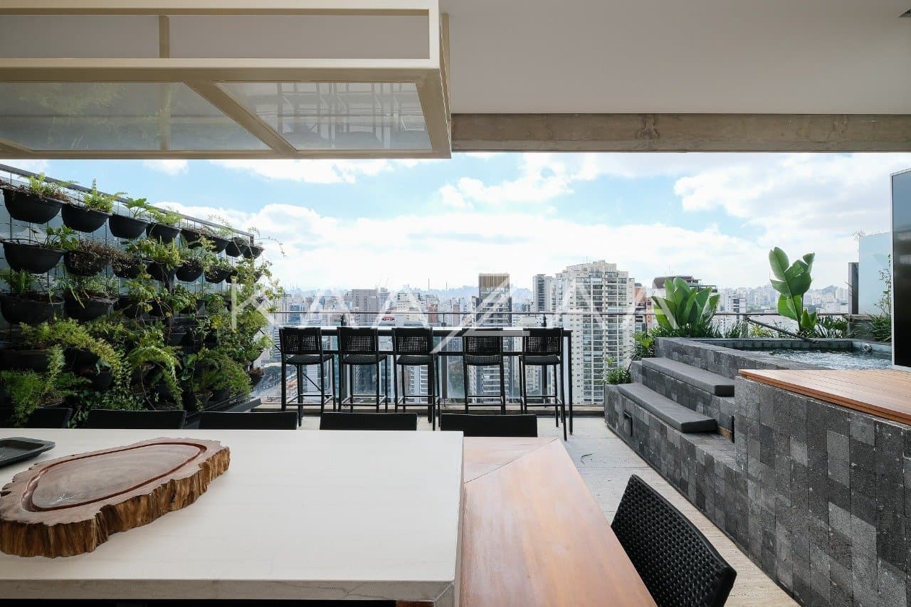 Fantástica cobertura na Vila Nova Conceição, com vista aberta e terraço delicioso. - Foto 6