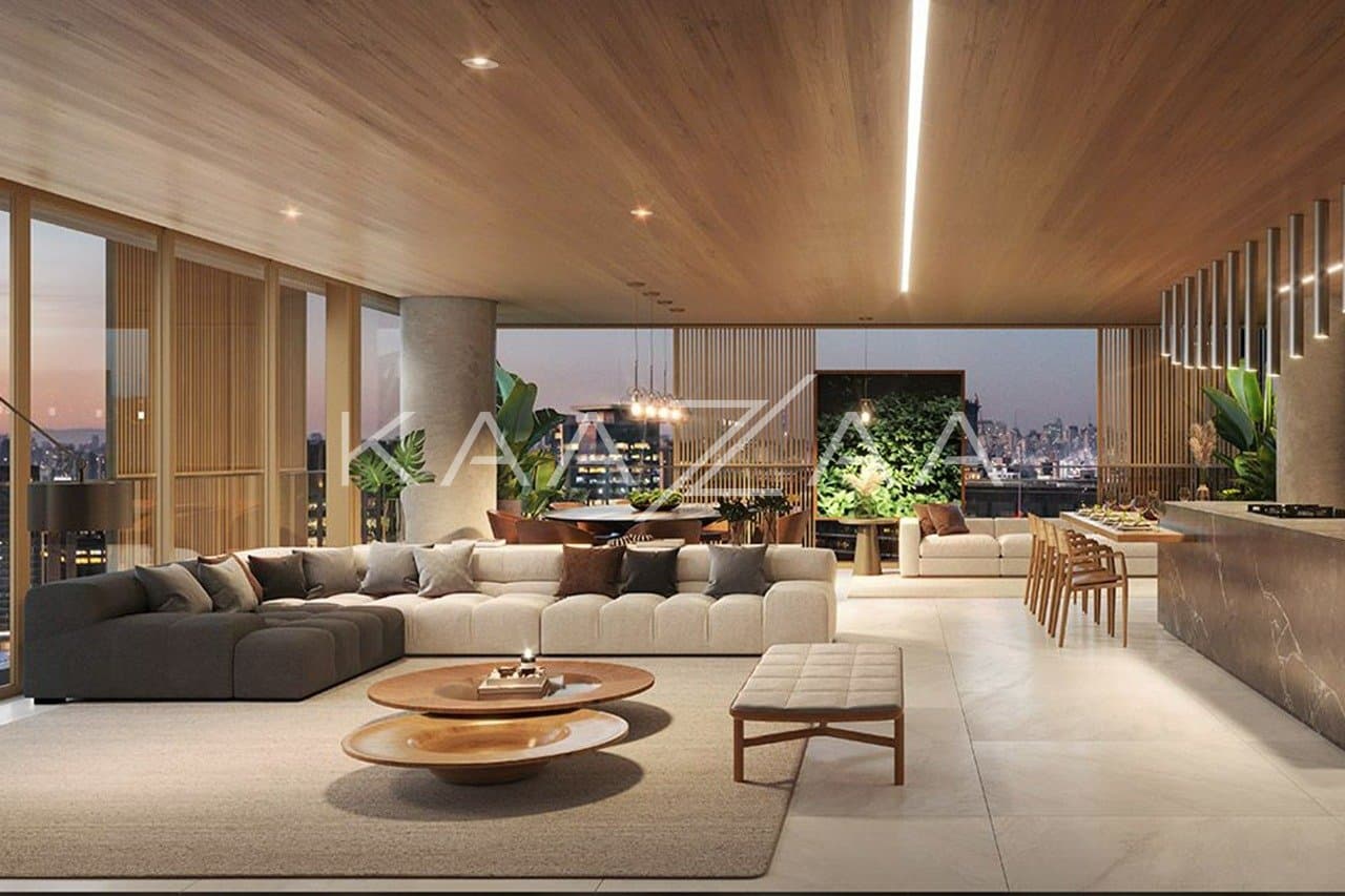 No Itaim Bibi, projeto belíssimo, rico em marcenaria e muito verde. Rodeado de lazer, com design elegante e arquitetura de autor. - Foto 4