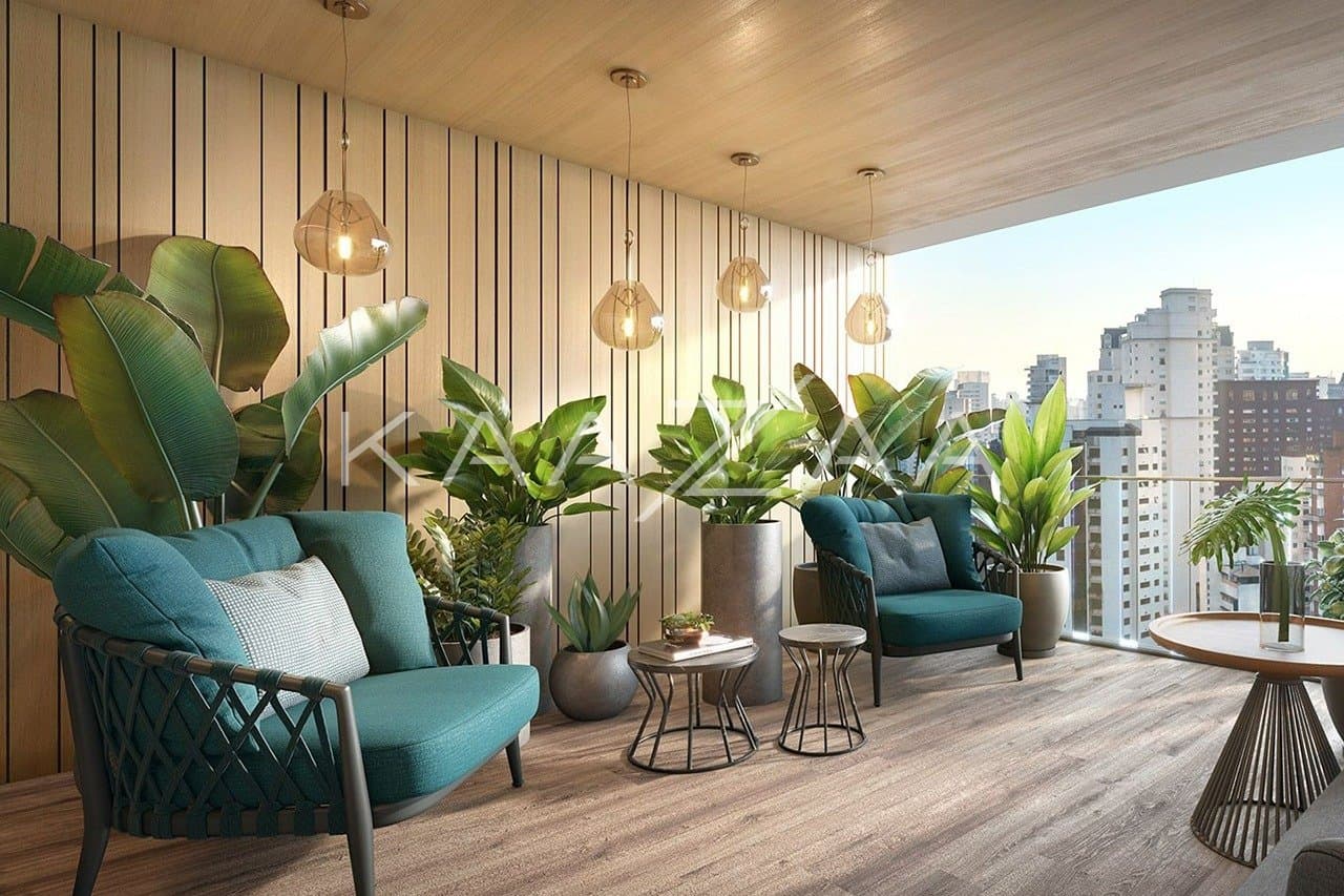 No Itaim Bibi, projeto belíssimo, rico em marcenaria e muito verde. Rodeado de lazer, com design elegante e arquitetura de autor. - Foto 7