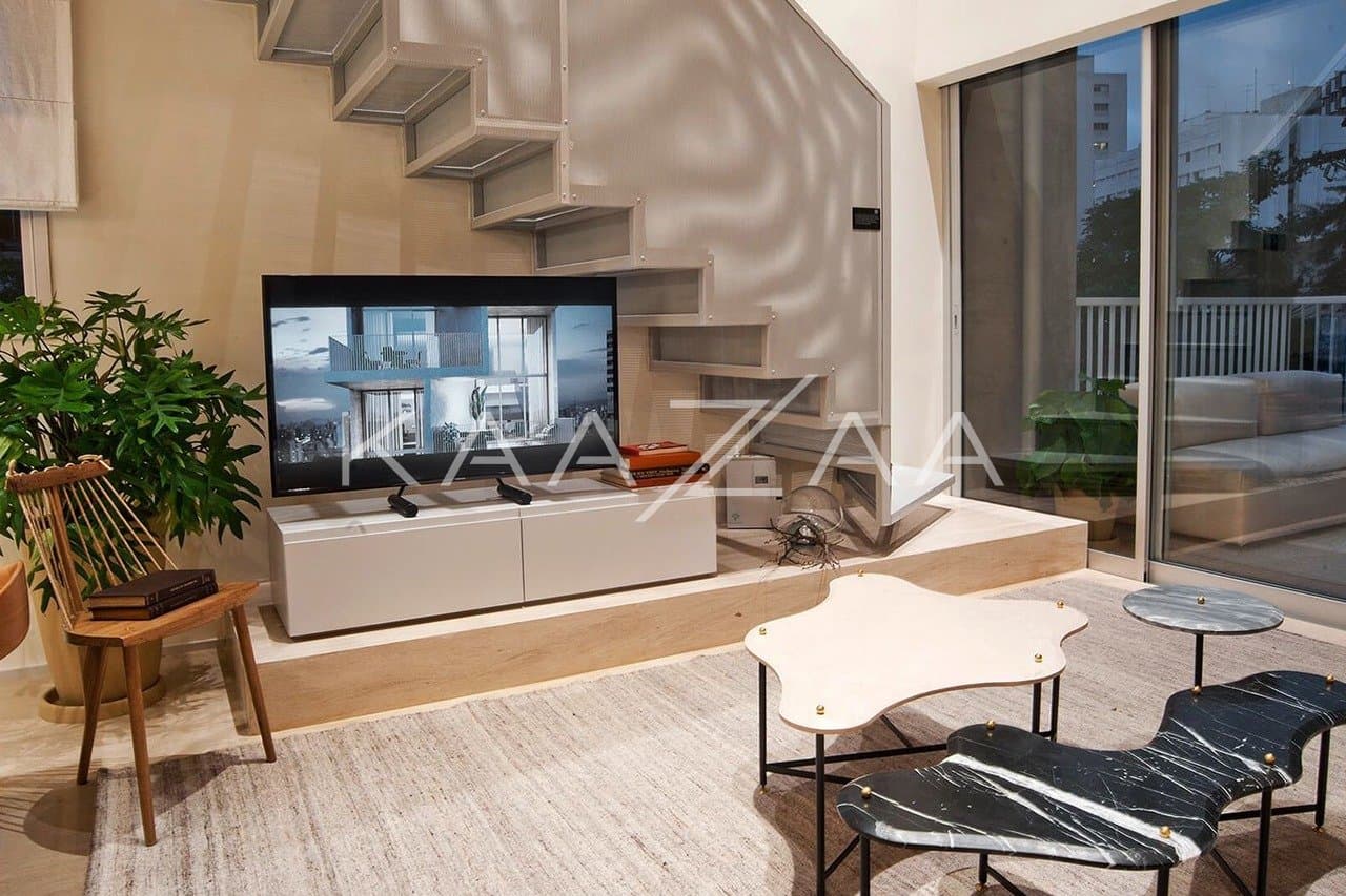 Cobertura duplex nova, com pé-direito duplo e clima descolado em ótima localização no Jardins. - Foto 2