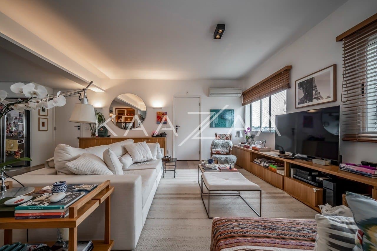 No Itaim Bibi, um apartamento lindíssimo com reforma de Marina Linhares e vista para o Parque do Povo - Foto 3