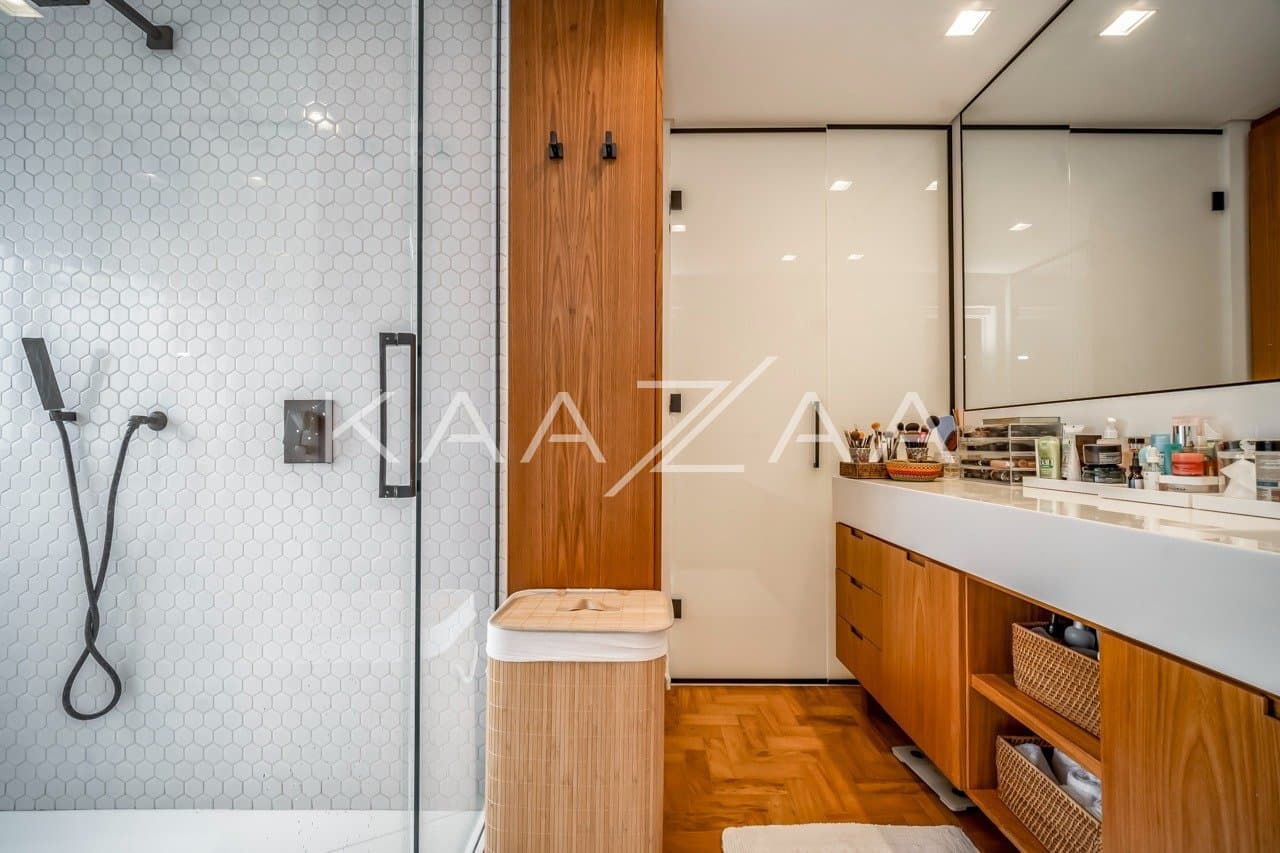 No Itaim Bibi, um apartamento lindíssimo com reforma de Marina Linhares e vista para o Parque do Povo - Foto 10